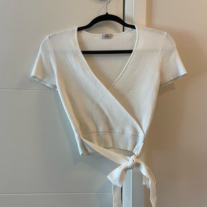 Aritzia Sunday Best All Tied Up Sweater Light Birch Size M